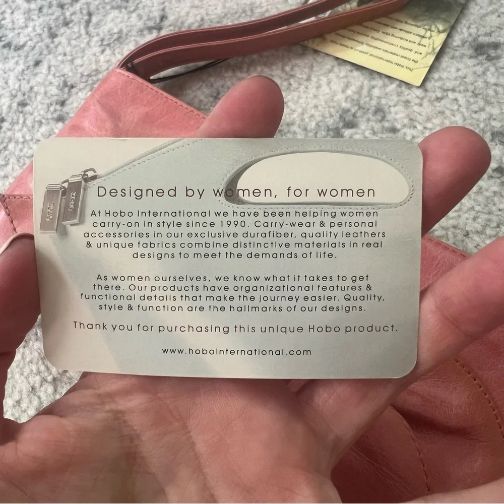 NWT Vintage Hobo International Pink Leather Wristlet Wallet Bow Detail - Picture 14 of 14